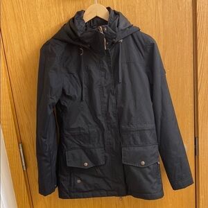 McKinley Mirati Fall Spring Aquabase Black Parka Jacket Women’s Size Small Hood